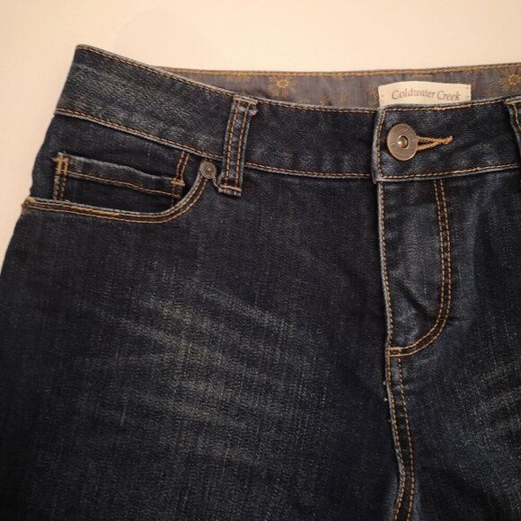 Coldwater Creek Ladies Size 6 Dark Wash with Embellishments Blue Jeans - Picture 8 of 15